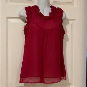 Violet Rosette Silk Blouse